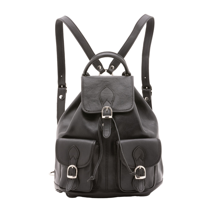 Zaino  unisex In Vera pelle Made in Italy 31x35x13 cm