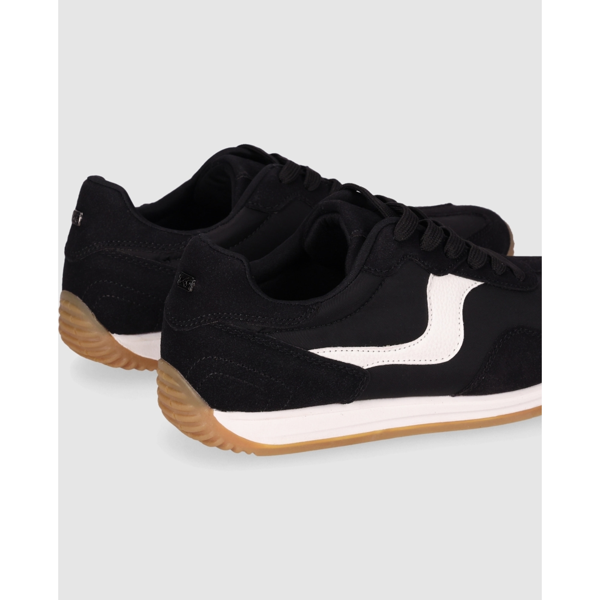 Deportivos de Tejido - Negro - Tacón: Bajo