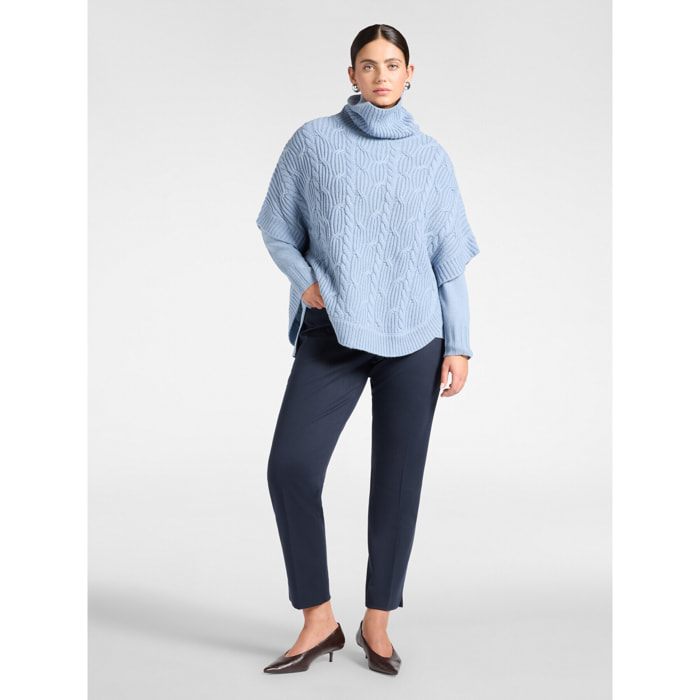 Elena Mirò - Pantaloni in jersey misto viscosa - Blu