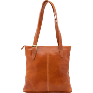 Borsa a spalla da donna - Modello False - 100% pelle - 33.0 x 35.0 x 8.0 cm