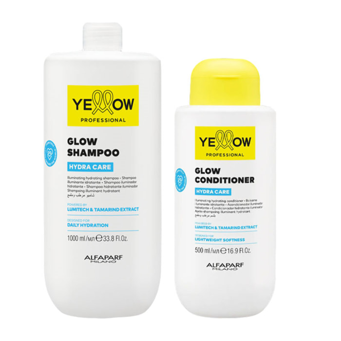 ALFAPARF Yellow Kit Hydra Care Glow Shampoo 1000ml + Conditioner 500ml