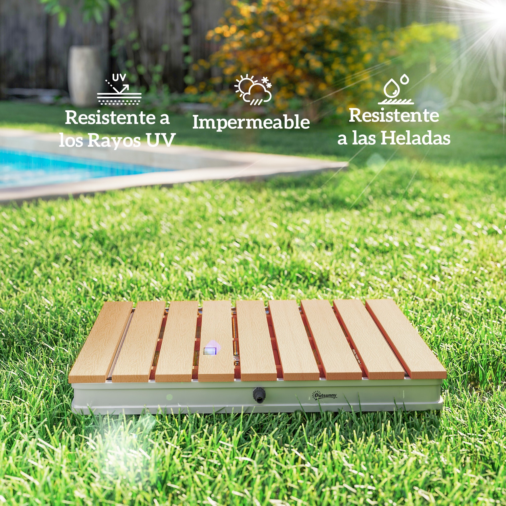 Kit de Ducha de Jardín Portátil Ducha Exterior de Suelo Altura Ajustable hasta 4 m Estructura de Aluminio Resistente al Agua a los Rayos UV y a Las Heladas para Camping Piscina Playa