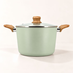 Faitout 24cm avec revêtement céramique céladon - tous feux COLORAMA