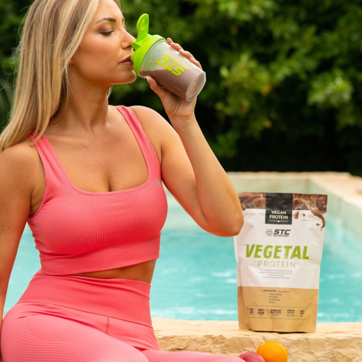 STC NUTRITION - Vegetal Protein - Alternative 100% Végétale - Pois + Soja + Riz - Sans Sucre, Sans Matières Grasses - Vanille - Sans Colorant, Sans Gluten - 100% Végan - 750 g