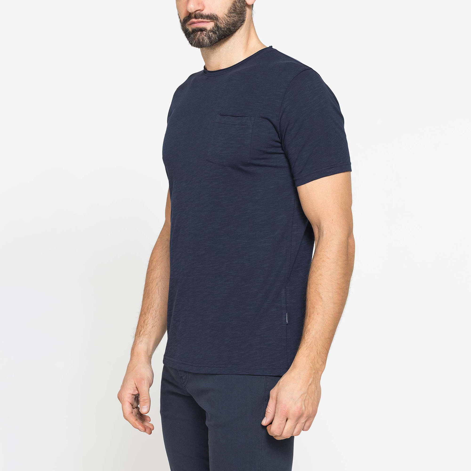 T-SHIRT ESTIVA CON TASCHINO IN COTONE FIAMMATO