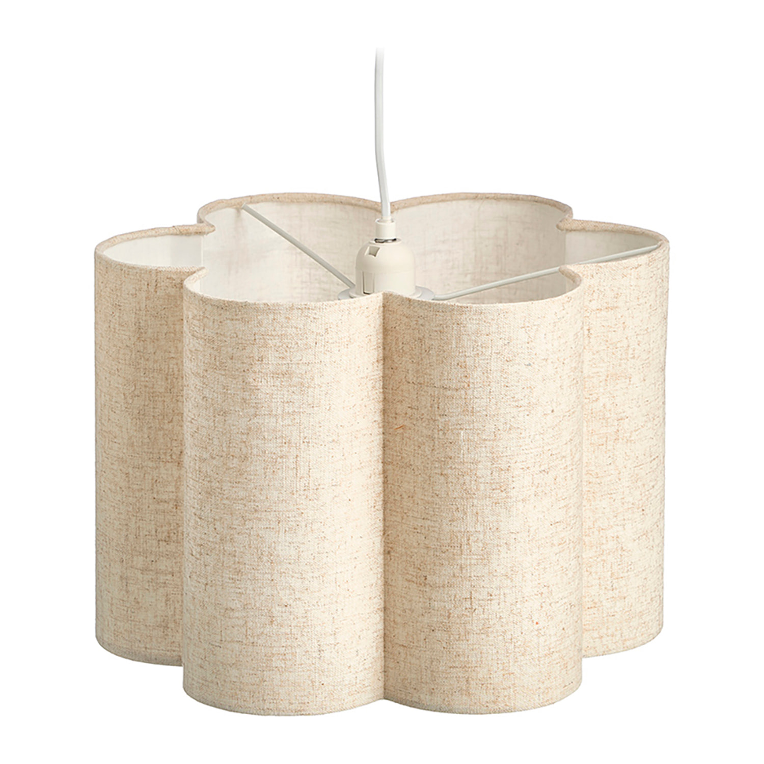 Lampada da soffitto con design floreale.