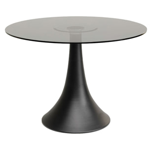 Table Grande Possibilita noire et verre fumé Kare Design