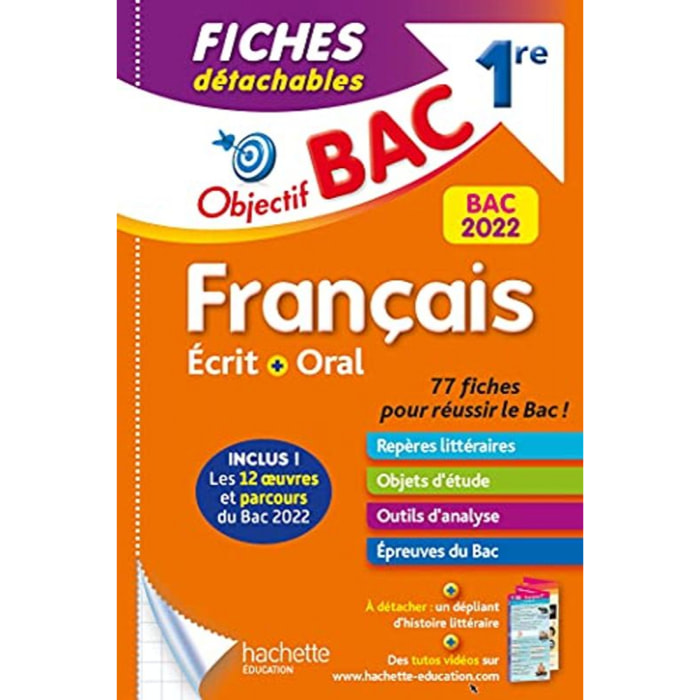 Pinçon, Amélie | Objectif BAC Fiches détachables Français 1re BAC 2022 | Livre d'occasion