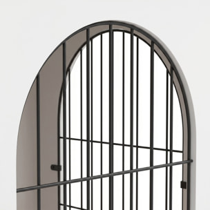 Cage d'intérieur pour chien 80 x 56 x 59 cm 2 portes 2 fenêtres blanc effet bois clair