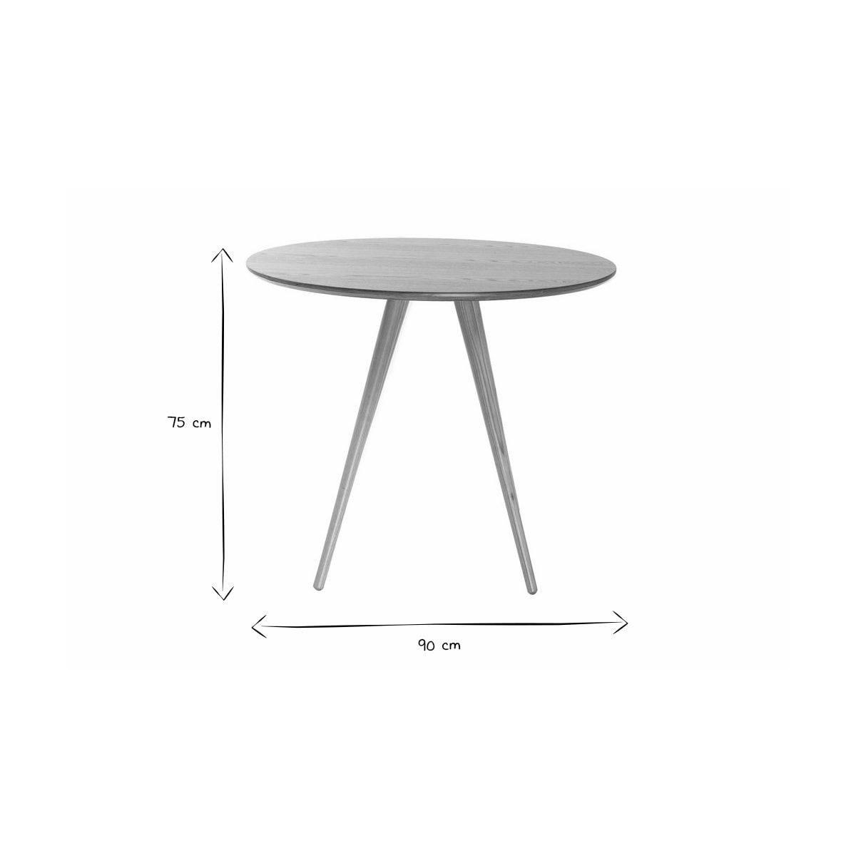 Table à manger ronde bois clair D90 cm ARTIK