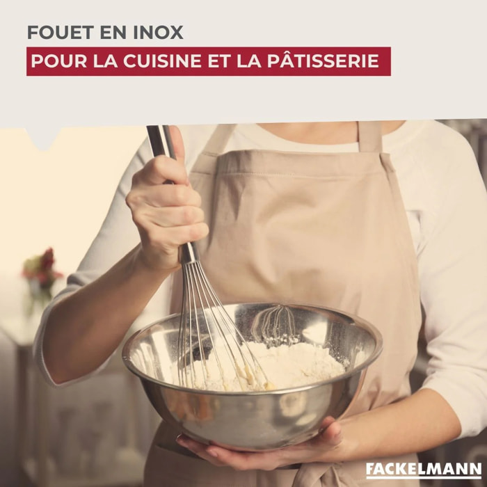 Fouet de cuisine et pâtisserie en inox 26 cm Fackelmann