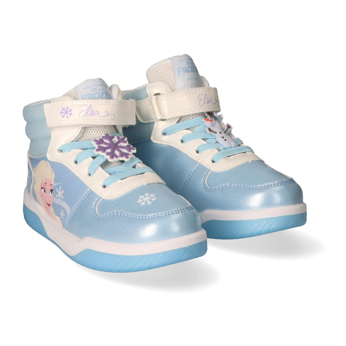 Zapatilla deportiva infantil suela ligera con luces "Frozen"