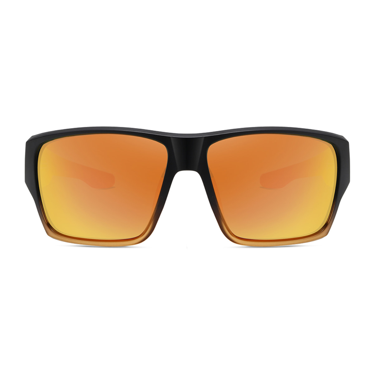 Gafas de sol OCEAN SKATE - Negro mate con montura marrón translúcida y / Polarizada revo amarillas