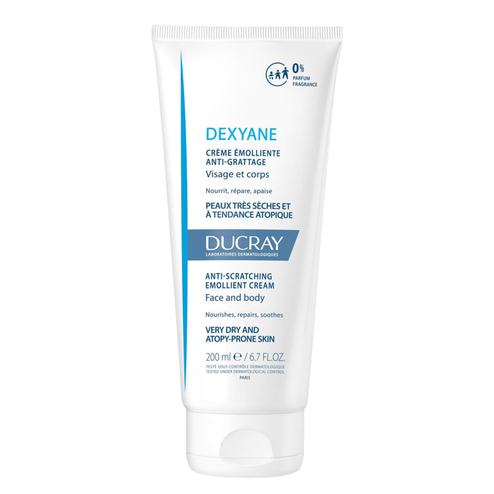 Dexyane - Crème Émolliente Anti-Grattage Visage et Corps
