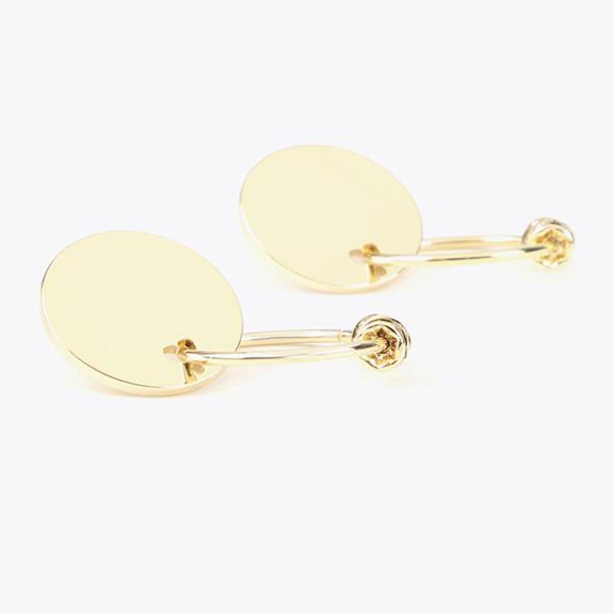 Orecchino essenziale con cerchio e ciondoli