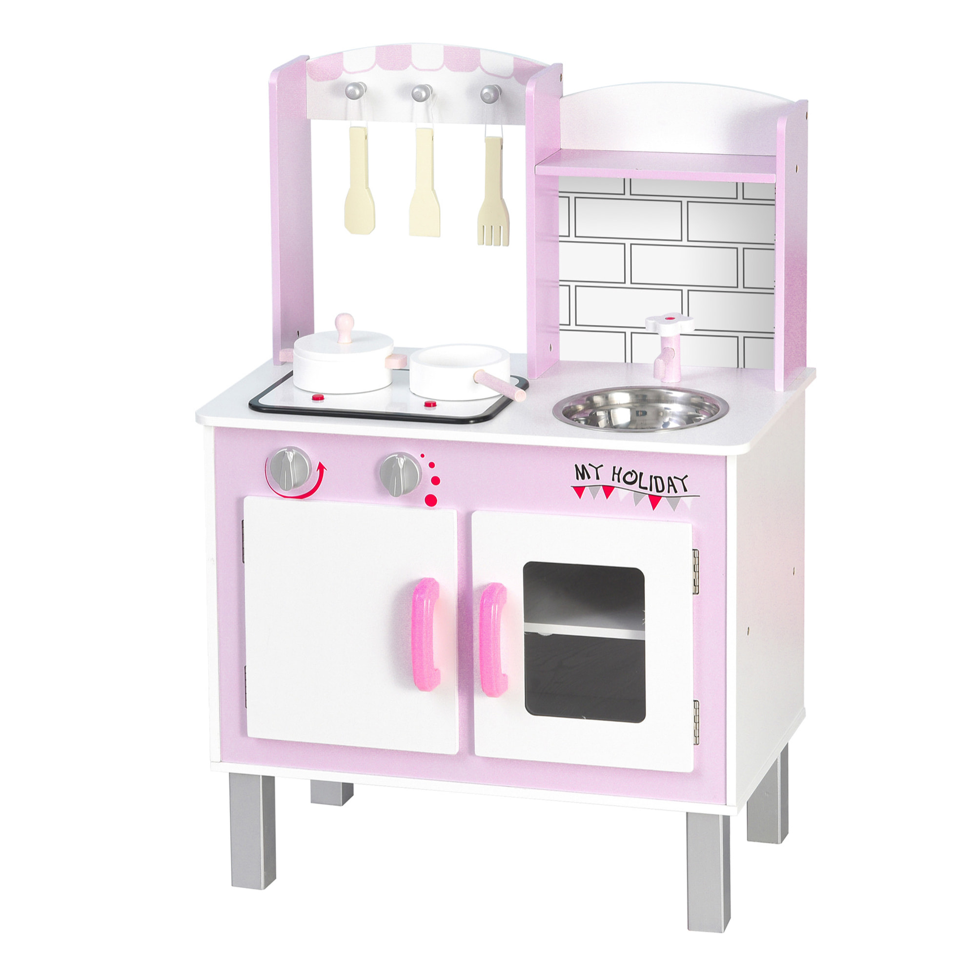 Cocinita de Juguete Educativo con Función de Sonido Rosa