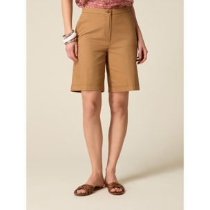 Oltre - Bermuda misto cotone con risvolto - Beige