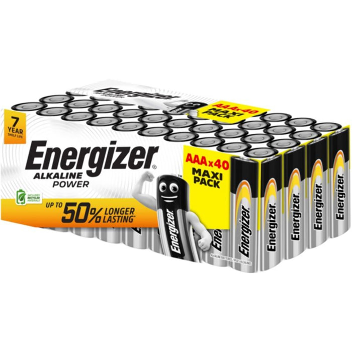 Pile ENERGIZER Alkaline Power x40 piles AAA