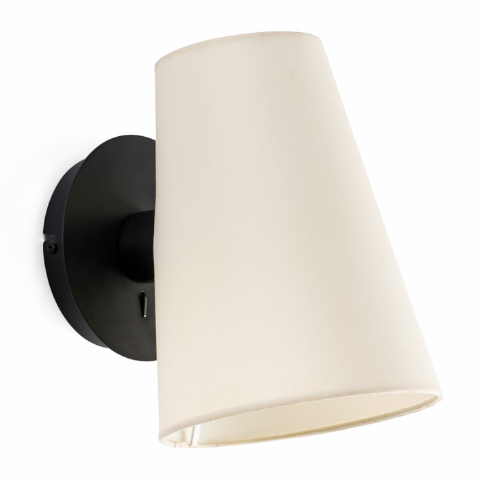 LUPE Lampe applique noire/beige