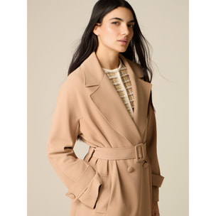 Oltre - Trench lungo con cintura - Beige