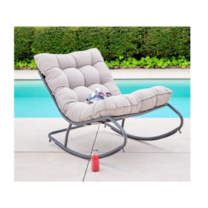 MADRID - fauteuil à bascule - Gris Anthracite