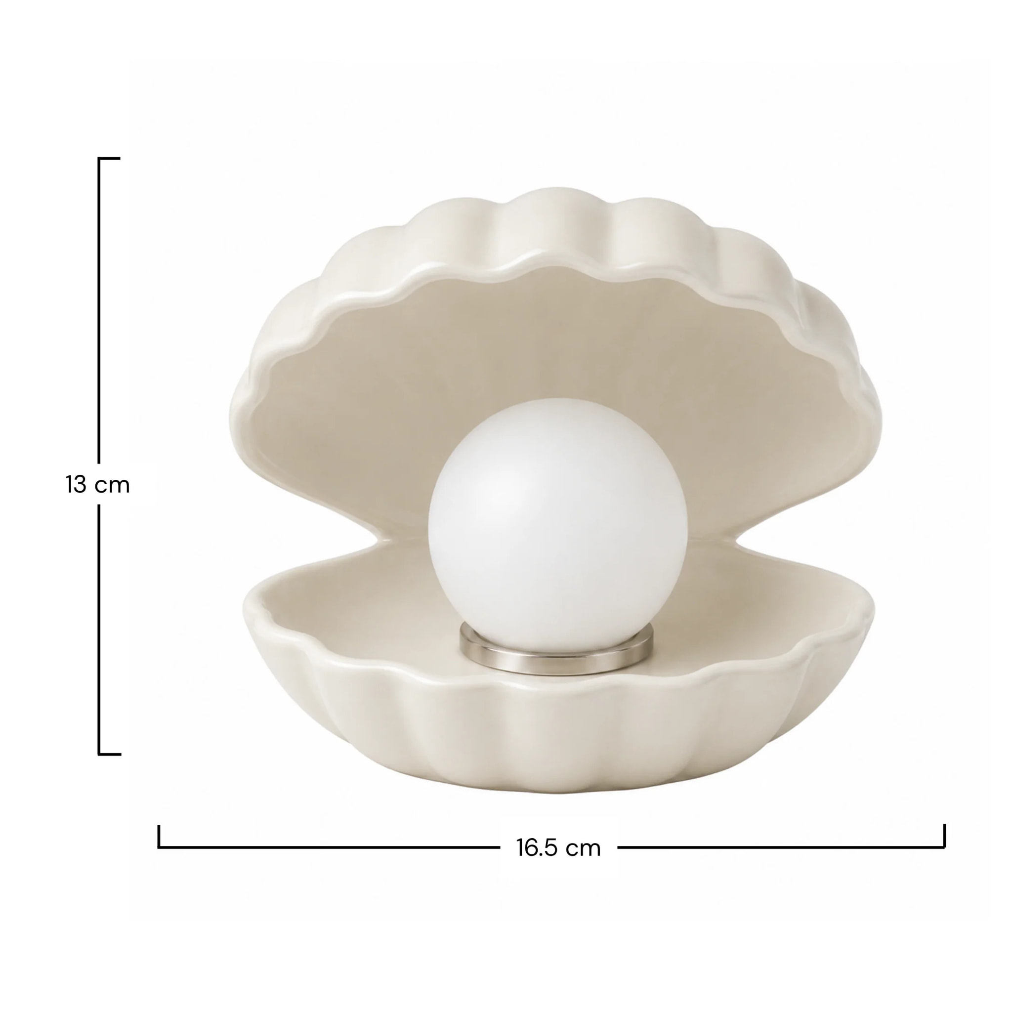 Lampe à poser en céramique blanche - Shell