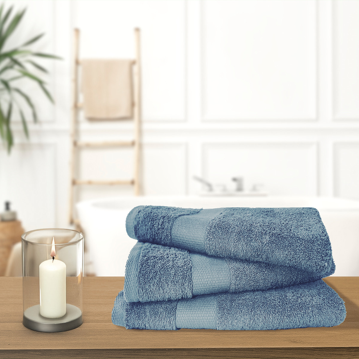Lot de 3 serviettes éponge 500 gr/m2 100% coton