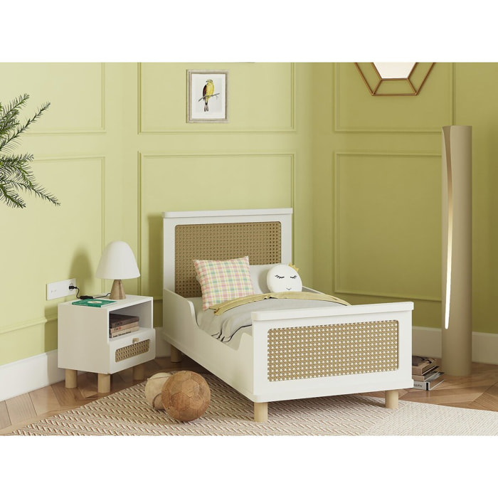 Lit enfant " Ochna " - 70 x 140 cm - Blanc mat