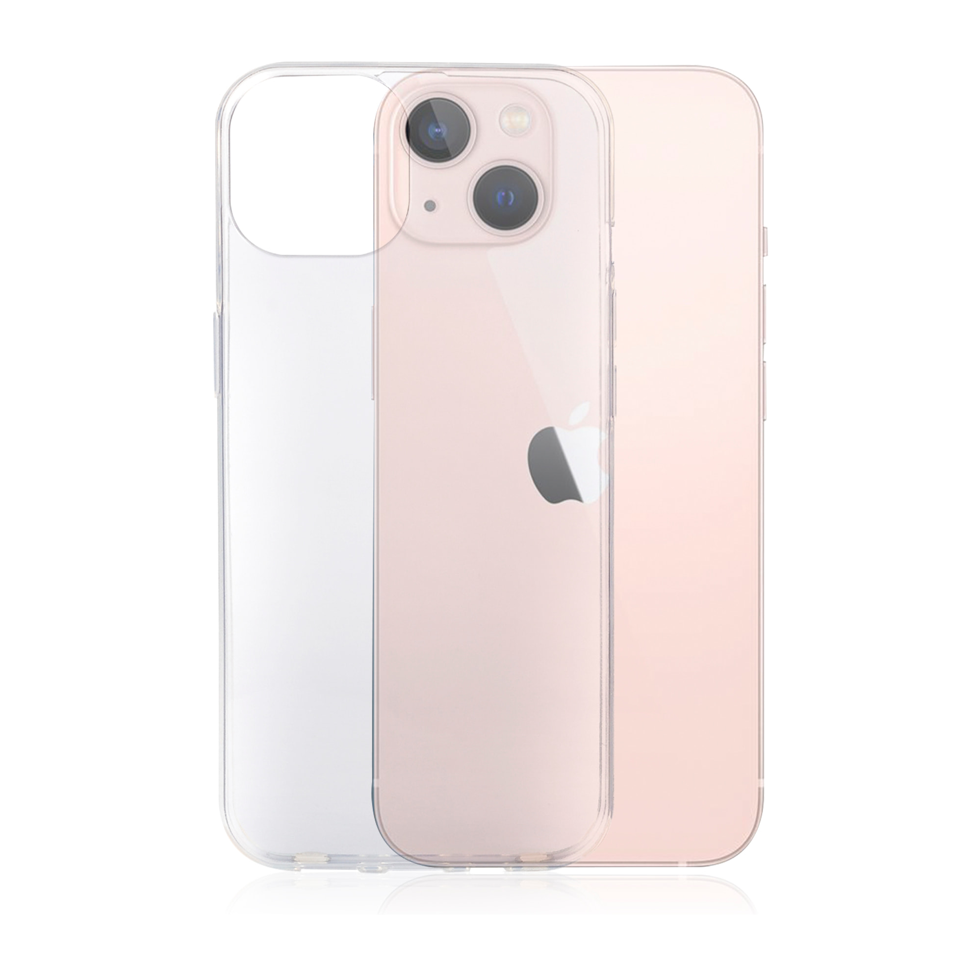 Custodia Slim Crystal Clear in TPU trasparente per iPhone 13.