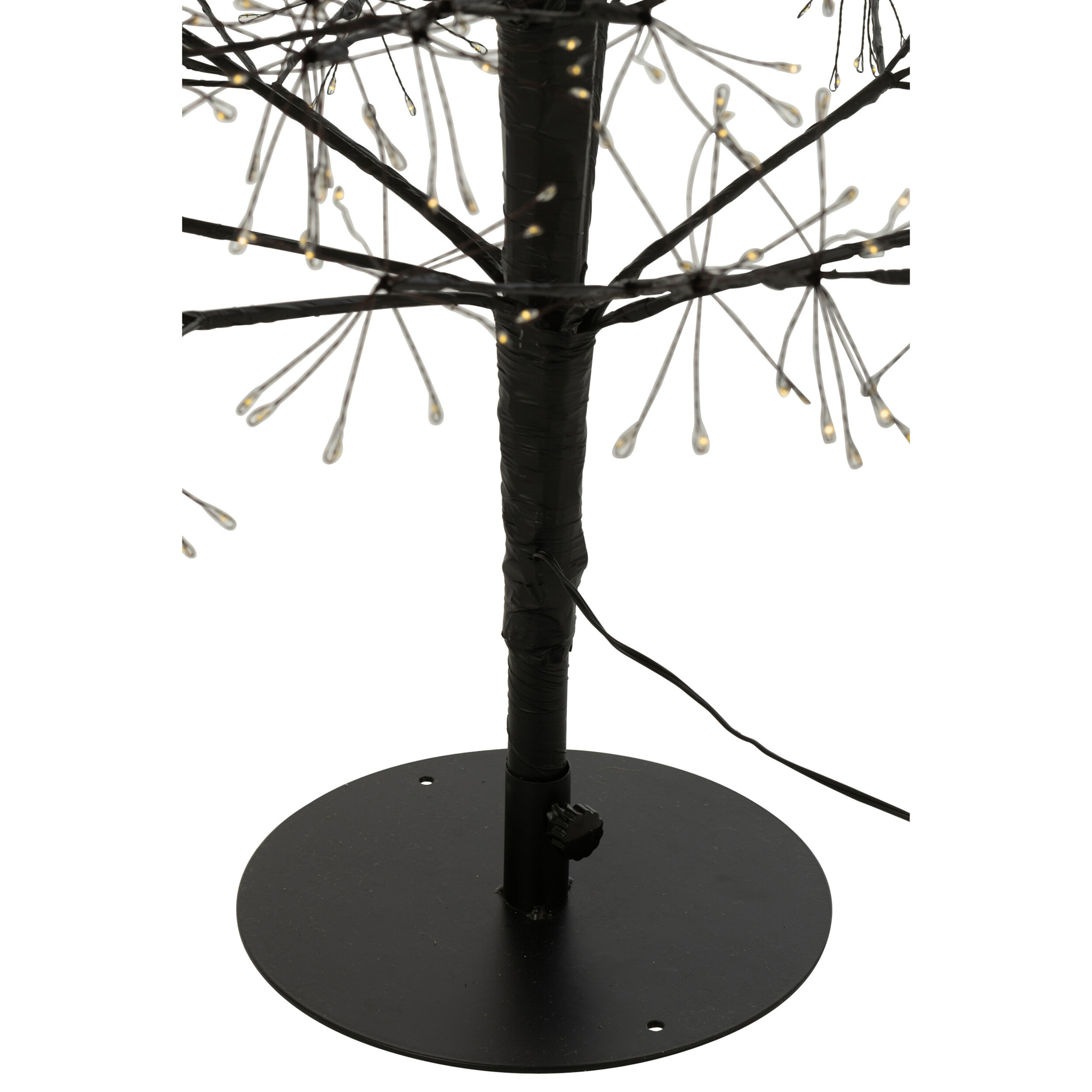 J-Line décoration Arbre - blanc chaud - acier - noir - large - LED