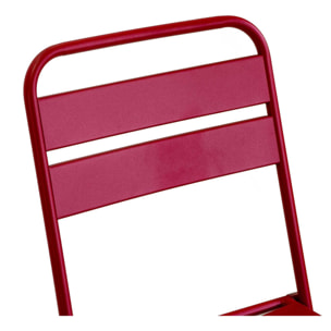 Sedia Rovigo Vacchetti in metallo pieghevole rosso cm44x53h45/86