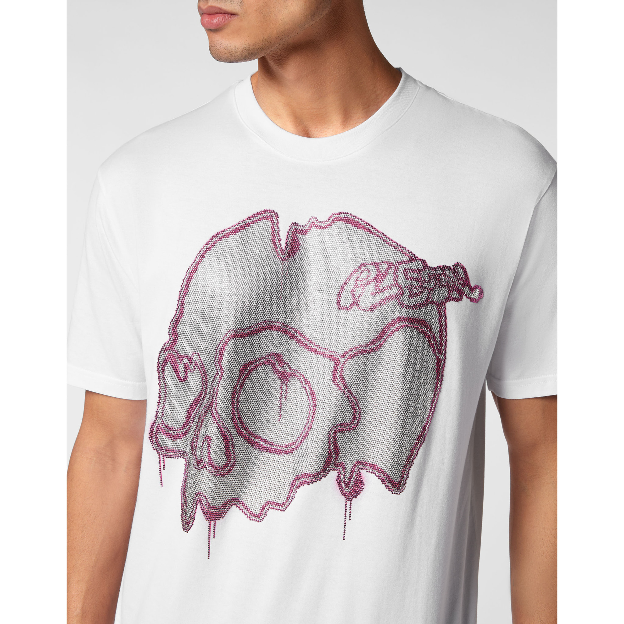 PHILIPP PLEIN Camiseta de cuello redondo y manga corta SKULL