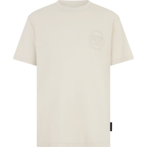 PHILIPP PLEIN Round Neck T-Shirt Raw Edge Monogram Monogram