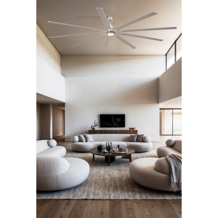 MANHATTAN XL LED Ventilatore nichel opaco DC