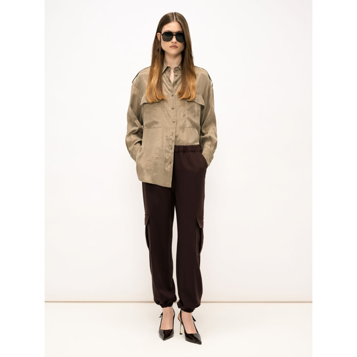 Pantaloni donna Made in Italy - Modello Erisia - Poliestere/Viscosa