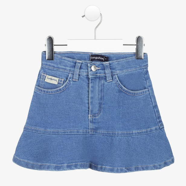 Falda de Niña Volante Denim