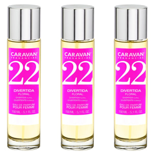 Caravan fragancias set de 3 frascos perfume de mujer nº22, de 150 ml