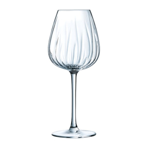 8 verres à pied en verre 47 cl Swirly - Cristal d'Arques