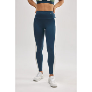 Leggings sportivi effetto push-up con blocchi di colore blu