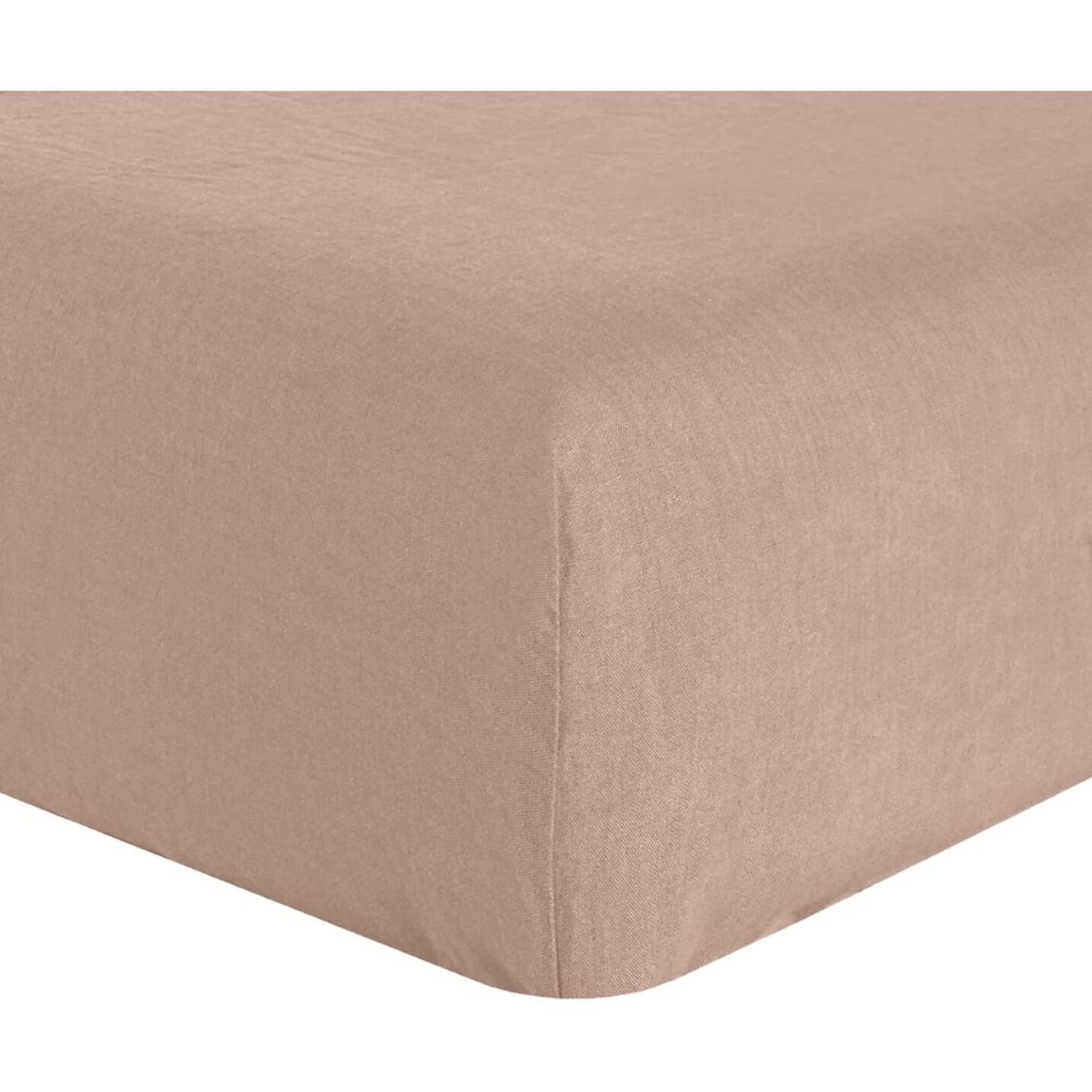 Drap Housse Bonnet:30cm 100% lin LavÉ 160g Nougat