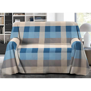 Telo Arredo Multiuso Copritutto 100% Cotone Scotland Azzurro