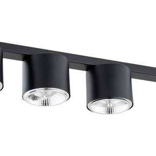 Faretto da soffitto Nano in acciaio nero