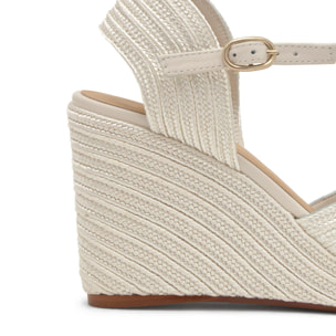 Alpargatas de cuña de mujer Carolyn trenzada con cierre de pulsera