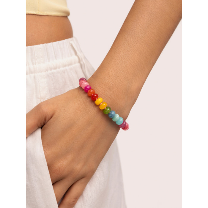 Pulsera Bloom Stones Acero Baño Oro