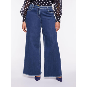 Fiorella Rubino - Vaqueros wide leg flare - Azul