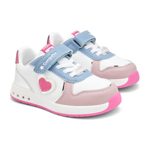Zapatillas De Luces De Niña Barefoot Con Corazones