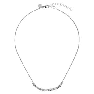 Collana Catena Diamantata con Rondelle in Argento 925 placcato Platino