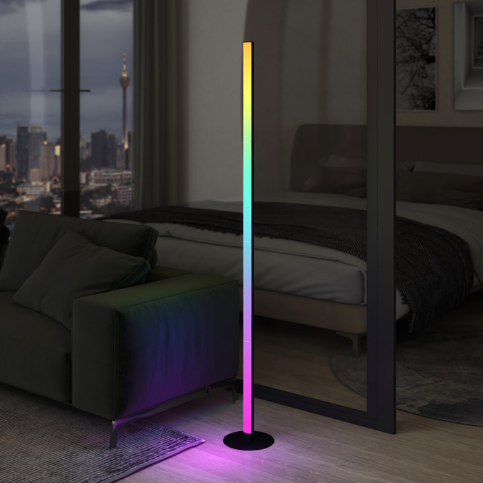 Lampadaire LED RGBIC 16 millions de couleurs avec contrôle APP et télécommande - musique sync, modes de scène et timer