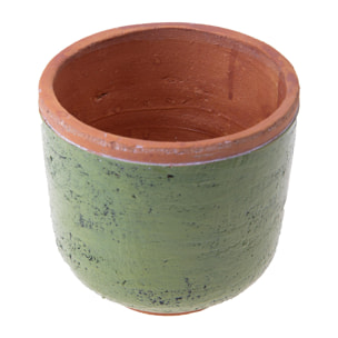 Cachepot Diametro 18Xh.16,5 Cm - Pezzi 3 - 18X16,5X18cm - Colore: Verde - Bianchi Dino - Decori Casa E Complementi