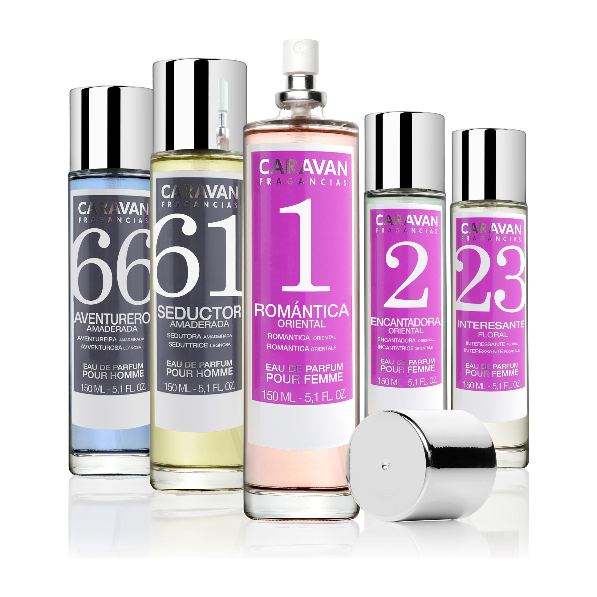 3x caravan perfume de hombre (2)nº66 nº61 - 150ml.